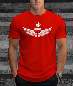 👑 KING Crown & Wings T-Shirt – Rule Your Realm in Style