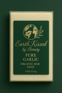 Earth Kissed by Beauty Pure Garlic Organic Bar Soap EPS