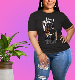 💕 “I Love You!” Couple T-Shirt – Stylish Love Expression (Available in Multiple Colors)