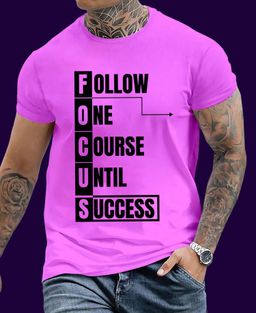 🏁 FOCUS: Follow One Course Until Success – Motivational short-Sleeve Tee 