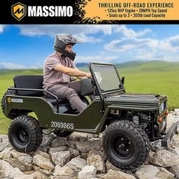 Mini Jeep 125 cm³ | Édition Willys | 3 vitesses | Tout-terrain | Moteur essence