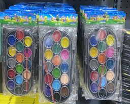 🎨 Palette de peinture à l’eau – 18 couleurs vives + pinceau offert