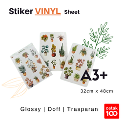 Stiker Vinyl Glossy / Doff / Transp A3