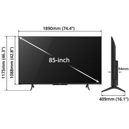 SKYWORTH QLED 4K smart wifi Google TV 85inch