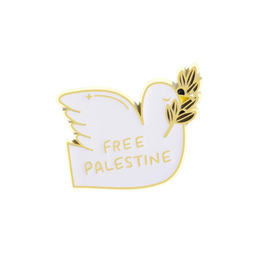 Free Palestine Dove Pin