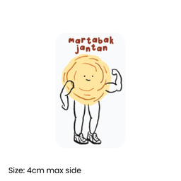 Martabak Jantan Waterproof Sticker