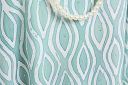 KAFTAN ABAYA DAUN WITH DIAMANTE CRYSTAL LONG SLEEVE  : TEAL GREEN