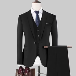 2025 Men Suit 3 Piece Set Korean Fashion Suit Coat + Vest + Pants Professional Wedding Best Man Clothing Business Formal Suits
