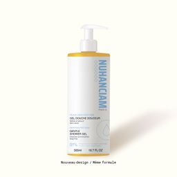 GEL Douche Douceur sans savon bénéficie d'une formule onctueuse, légèrement parfumée, enrichie en actif hydratant* 100% d’origine végétale