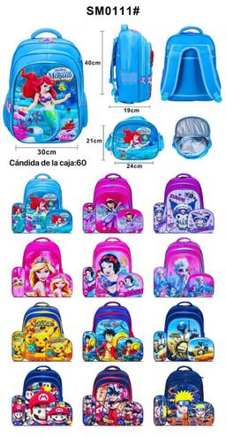 Mochila en combo de primaria con luz 