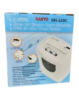 Sanyo Sbs 620c 5 Sheets Strip Cut Electric Paper & CD Shredder With 15L