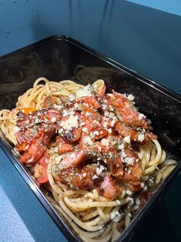 Aglio Olio + Grilled Lamb