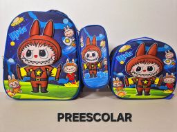 Combo mochila preescolar con luz