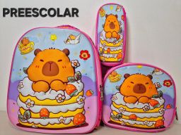 Combo mochila preescolar con luz