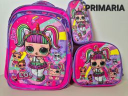 Mochilas en combo para primaria con luz 
