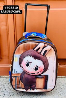 Mochila preescolar con luz y carrito 