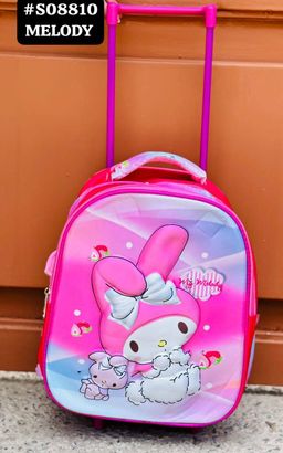 Mochila preescolar con luz y carrito 