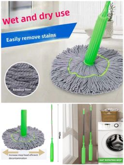 360° Rotating Mop with 2 Mop Heads