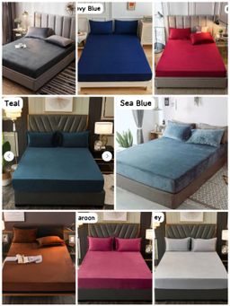 3 Piece Stretchable Velvet Sheet Set