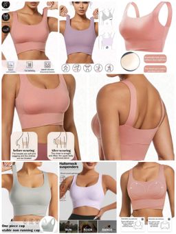 Ladies Sports Bra With  Shockproof