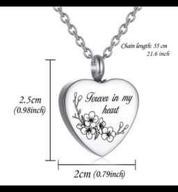 Heart Necklace For Ashes
