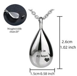 Teardrop Cremation Necklace For Ashes  