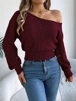 Womens Long Sleeve Knitted Sweater