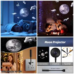 3D Moon Projector Stick