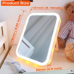 ESPEJO CON LUZ KAWAII