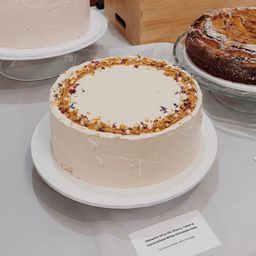 Pistachio Cherry Tahini Cake