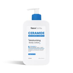 FACEFACTS Lait de corps hydratant aux Ceramides Formulé avec un complexe composé de 5 céramides, d'acide hyaluronique hydratant, de glycérine, de vitamine E et d'avoine