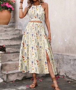 Ladies Top And Skirt Sets