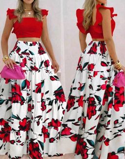 Ladies Top And Skirt Sets