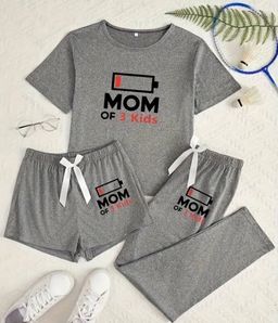 Ladies 3 Piece Pajama Sets