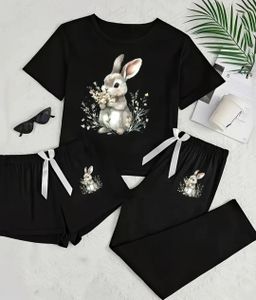 Ladies 3 Piece Pajama Sets