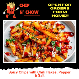 Spicy Chips with Chili flakes, Pepper & Salt 