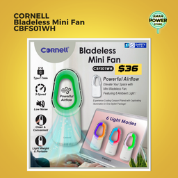 CORNELL BLADELESS MINI FAN CBFS01WH