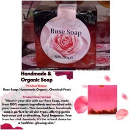 Natural Rose Soap 100g