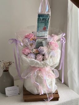 Money Soap Flower Bouquet 拉钱混搭香皂花束 