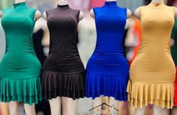 Poloneck Dresses - In Assorted Colours (trinafashion.com)