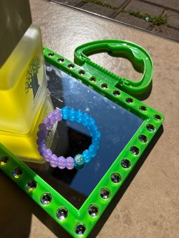 Half blue half purple Yin and Yang bracelet 