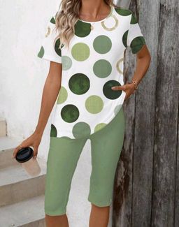 Ladies T-Shirt And Leggings 2 Piece Sets