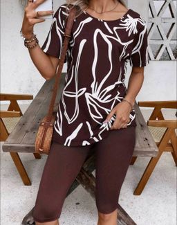 Ladies T-Shirt And Leggings 2 Piece Sets