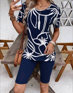 Ladies T-Shirt And Leggings 2 Piece Sets