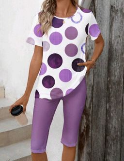 Ladies T-Shirt And Leggings 2 Piece Sets