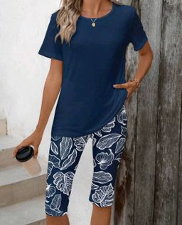 Ladies T-Shirt And Leggings 2 Piece Sets