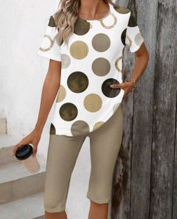 Ladies T-Shirt And Leggings 2 Piece Sets