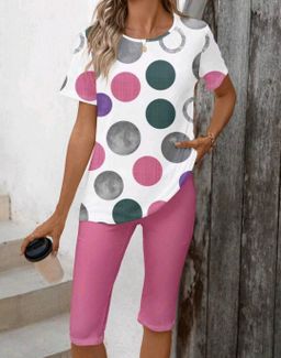 Ladies T-Shirt And Leggings 2 Piece Sets