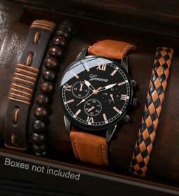 Men Watch Bracelet Sets 
