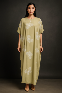 KAFTAN BUTTERFLY SHORT SLEEVE  : MOSS GREEN